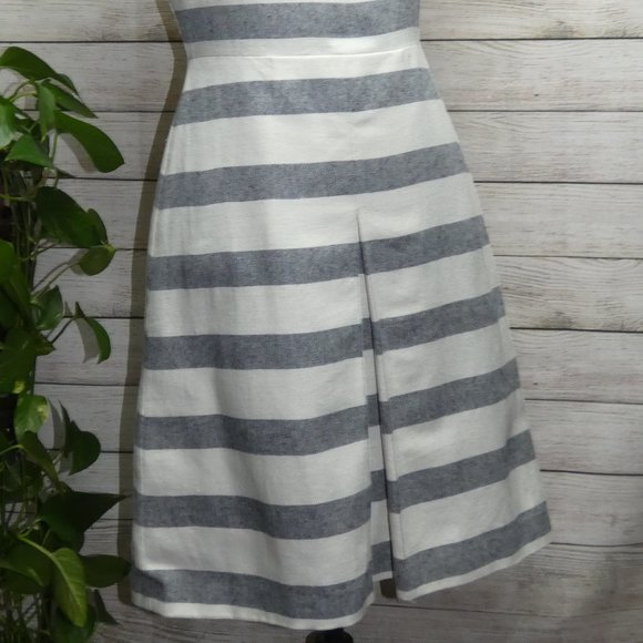 Saint Tropez Dress Womens Dress Size 4 White / Blue Strips - Picture 4 of 7